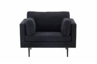 Boom l&aelig;nestol 110 cm polyester sort