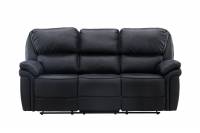 Saranda 3-personers recliner sofa 228cm i sort mikrofiber