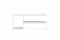 Staal sofabord 120x50cm hvid