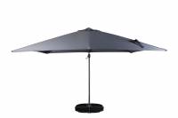 Leeds parasol 300x300cm m&oslash;rkegr&aring;