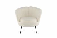 Calais l&aelig;nestol polyester hvid