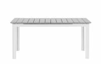 Levels havebord 160x100cm med udtr&aelig;kningsfunktion hvid