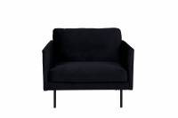 Zoom l&aelig;nestol 95cm velour sort