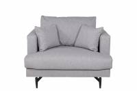 Sofia Single Sofa &ndash; sort/gr&aring; velour