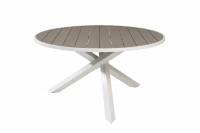 Parma rundt havebord &Oslash;140cm aluminium hvid