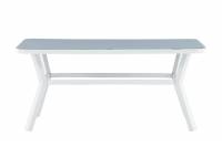 Virya spisebord 160x90cm med glasbordplade gr&aring;