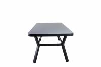 Virya udend&oslash;rs spisebord 200x100cm med glasbordplade sort