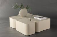 Nordland sofabord i 3 dele MDF beige