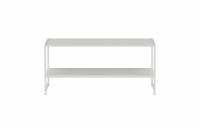 Staal sidebord 102x43cm st&aring;l hvid
