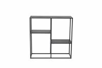 Staal reol 81x80x26 cm i st&aring;l sort