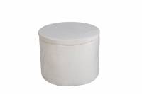 Dunken puf &Oslash;51cm i velour beige