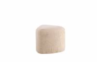 Peg puf &Oslash;46cm i polyesterteddy beige
