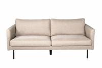 Zoom sofa 2-personers lys brun polyester
