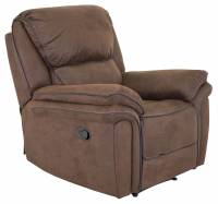Saranda recliner l&aelig;nestol brun microfibre