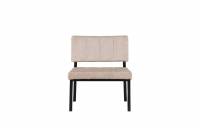 Monett loungestol i velour polyester beige