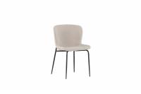 Modesto spisebordsstol beige boucl&eacute; og sort stel