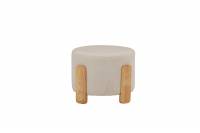 Coffey puf &Oslash;50cm i polyester hvid