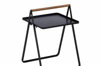 Clarin sidebord 43x43cm i st&aring;l sort