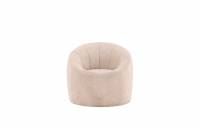 Warren l&aelig;nestol i polyester boucl&eacute; beige