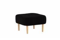 Salina puf 56x56cm i polyester sort