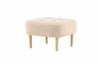 Salina puf 56x56cm i fleece hvid