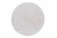 Nina rundt gulvt&aelig;ppe &Oslash;200 cm hvid