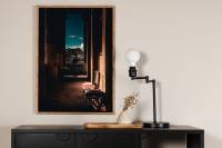 Plakat med sydlandsk stemning 21x30cm i brunlige farver