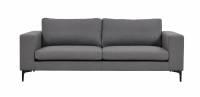 Bolero 3-personers sofa 215cm gr&aring;t stof og sort stel