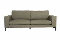 Bolero 3-personers sofa 215cm gr&oslash;nt stof og sort stel