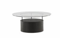 Bovall sofabord &Oslash;90cm glas sort