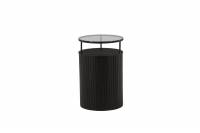 Bovall sidebord &Oslash;37cm med glasbordplade sort