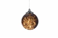 Lemans loftlampe 40 cm i gr&aring; med r&oslash;gfarvet glas
