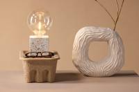 Rilche bordlampe 9cm terrazzo gr&aring;