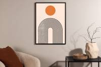 Plakat Tempel 30x40cm beige
