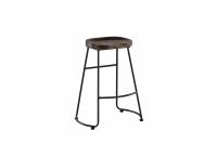 Ozark barstol 74cm i m&oslash;rkt tr&aelig; og sort metal stel