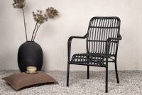 Rizal loungestol i sort aluminium
