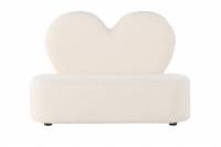 Kids flower sofa teddy i polyester hvid