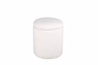 Limpen puf &Oslash;32cm i polyester hvid
