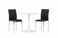 Hamden spisebordss&aelig;t med bord &Oslash;80cm og to stole