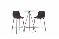 Bistro bars&aelig;t med barbord &Oslash;60cm og to barstole