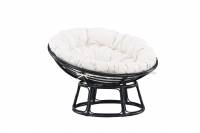 Bonnie loungestol i rattan 115x101cm sort