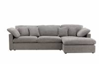 Amalfi hj&oslash;rnesofa vendbar m&oslash;rkegr&aring; stof
