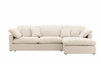 Amalfi hj&oslash;rnesofa beige stof