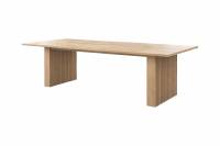 Humle spisebord med udtr&aelig;k 200-300x100cm i natur gummitr&aelig;