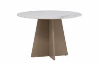 Bootcut rundt spisebord &Oslash;110 cm beige