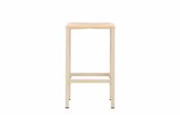 Polly barstol 2-pak &ndash; Hvidpigmenteret / Beige naturreb
