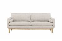 Olympos sofa 3-personers med beige stof og tr&aelig;ben