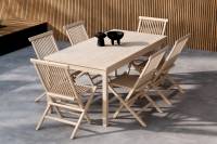 Kenya havem&oslash;bels&aelig;t med bord og 6 stole i teak
