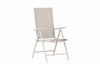 Break positionshavestol med arml&aelig;n i aluminium beige
