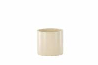 Sane krukke &Oslash;11 cm beige stent&oslash;j med glaseret overflade